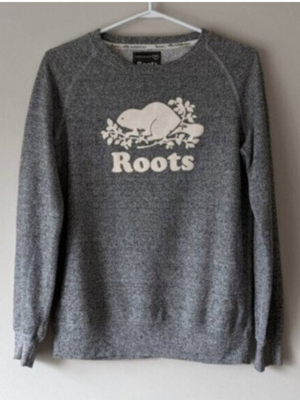 Roots gray salt & pepper crewneck sweatshirt